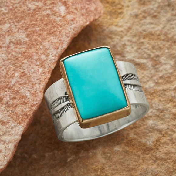 SS Turquoise Ring - Picture 2 of 10